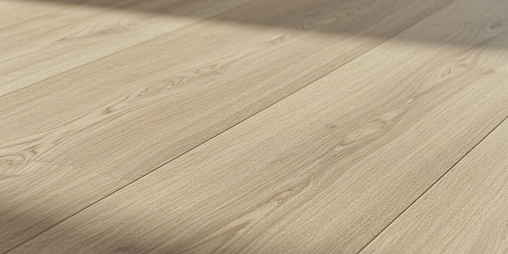 Closeup of light hardwood floor grain by John's Flooring in Union, MO