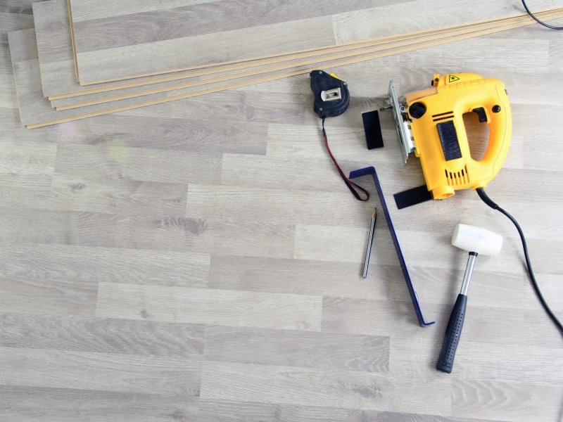 electric tool for hardwood installation from John's Flooring in Union, MO
